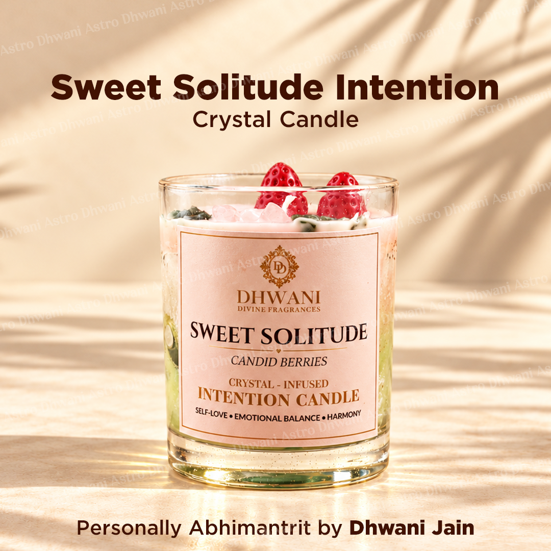 Sweet Solitude Intention Crystal Candle – Candied Berries Scent