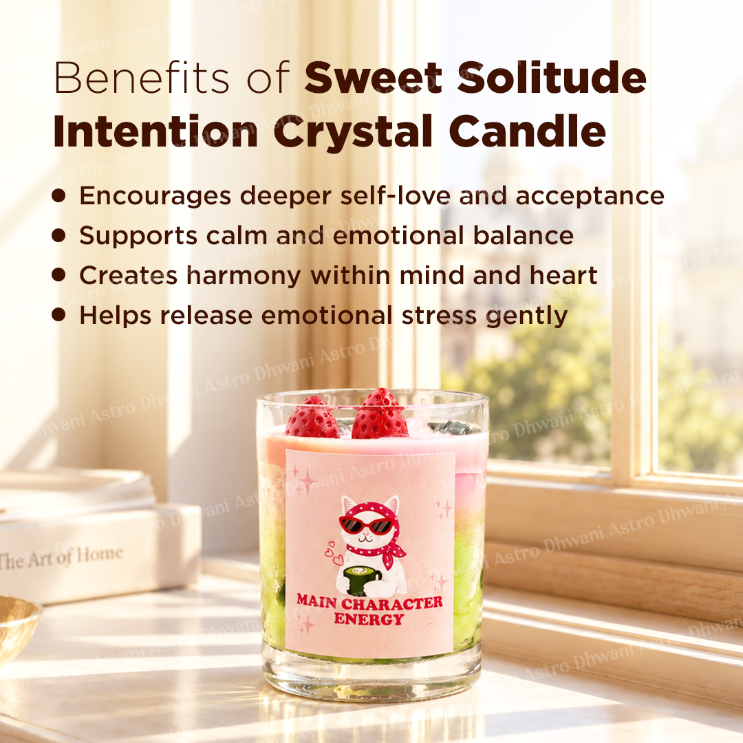 Sweet Solitude Intention Crystal Candle – Candied Berries Scent