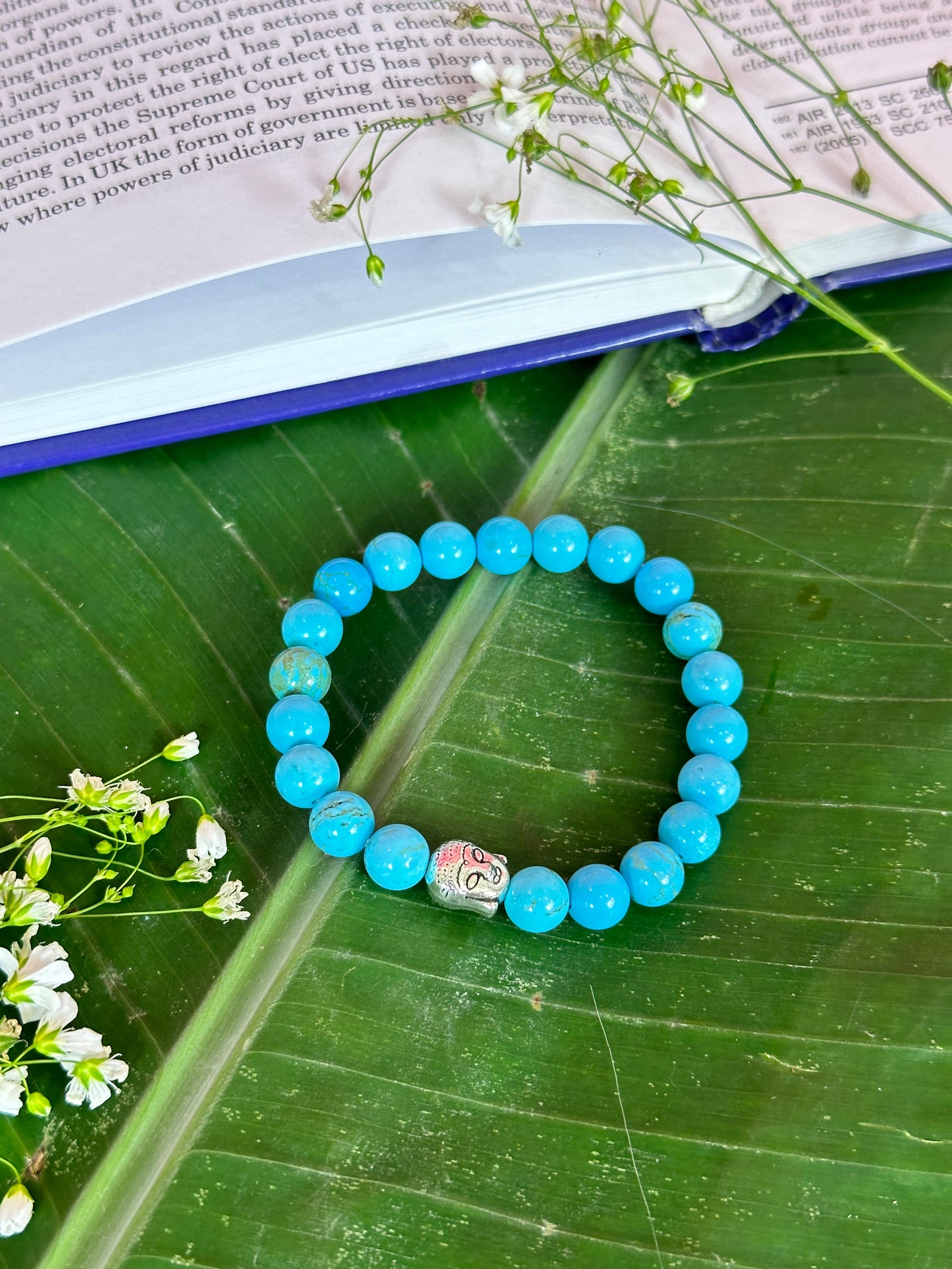 Removes Negative and Evil energy Bracelet (Turquoise) - Abhimantrit & Certified