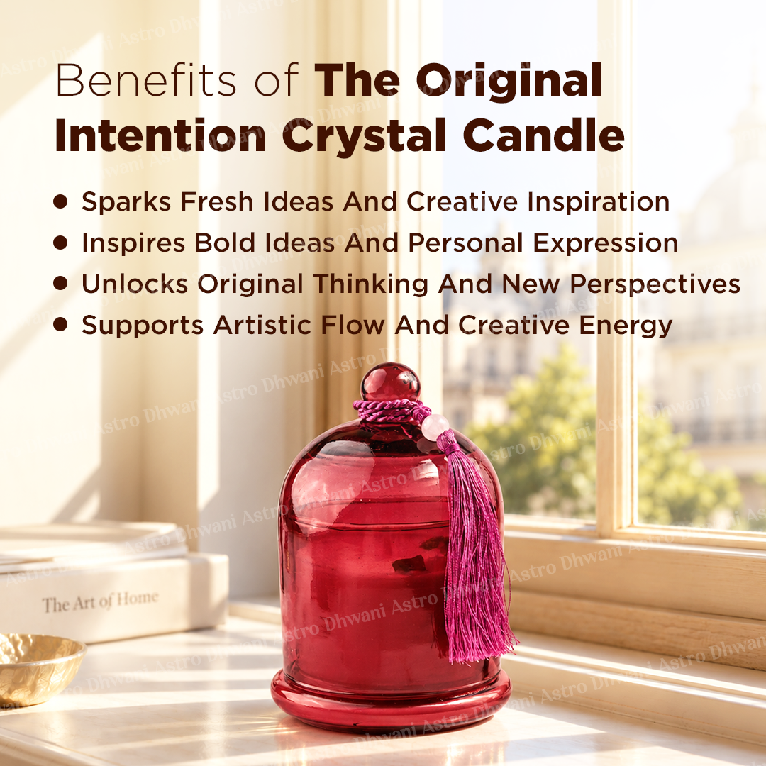 The Original Intention Crystal Candle – Bergamot Peony Fragrance