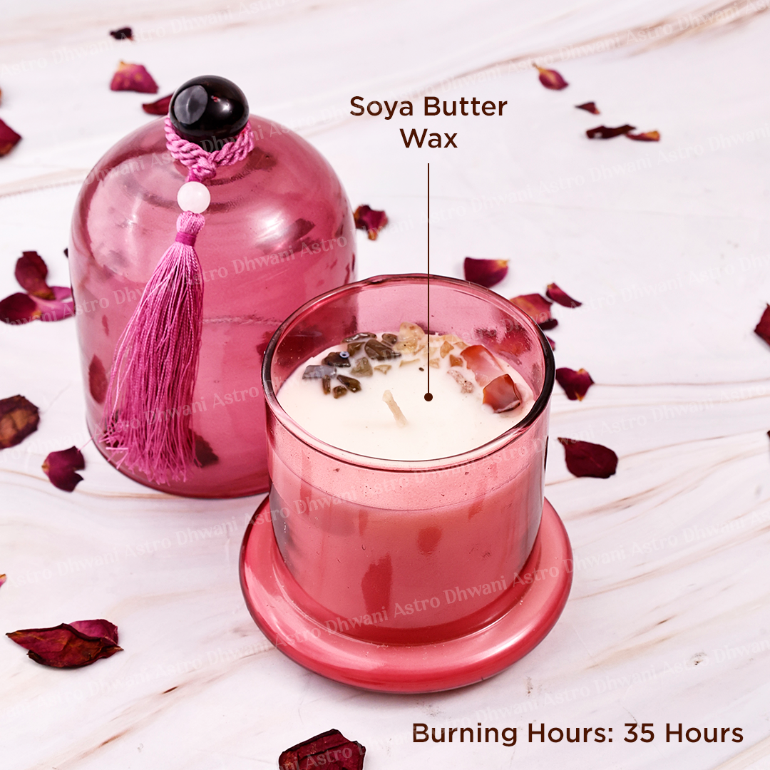 The Original Intention Crystal Candle – Bergamot Peony Fragrance
