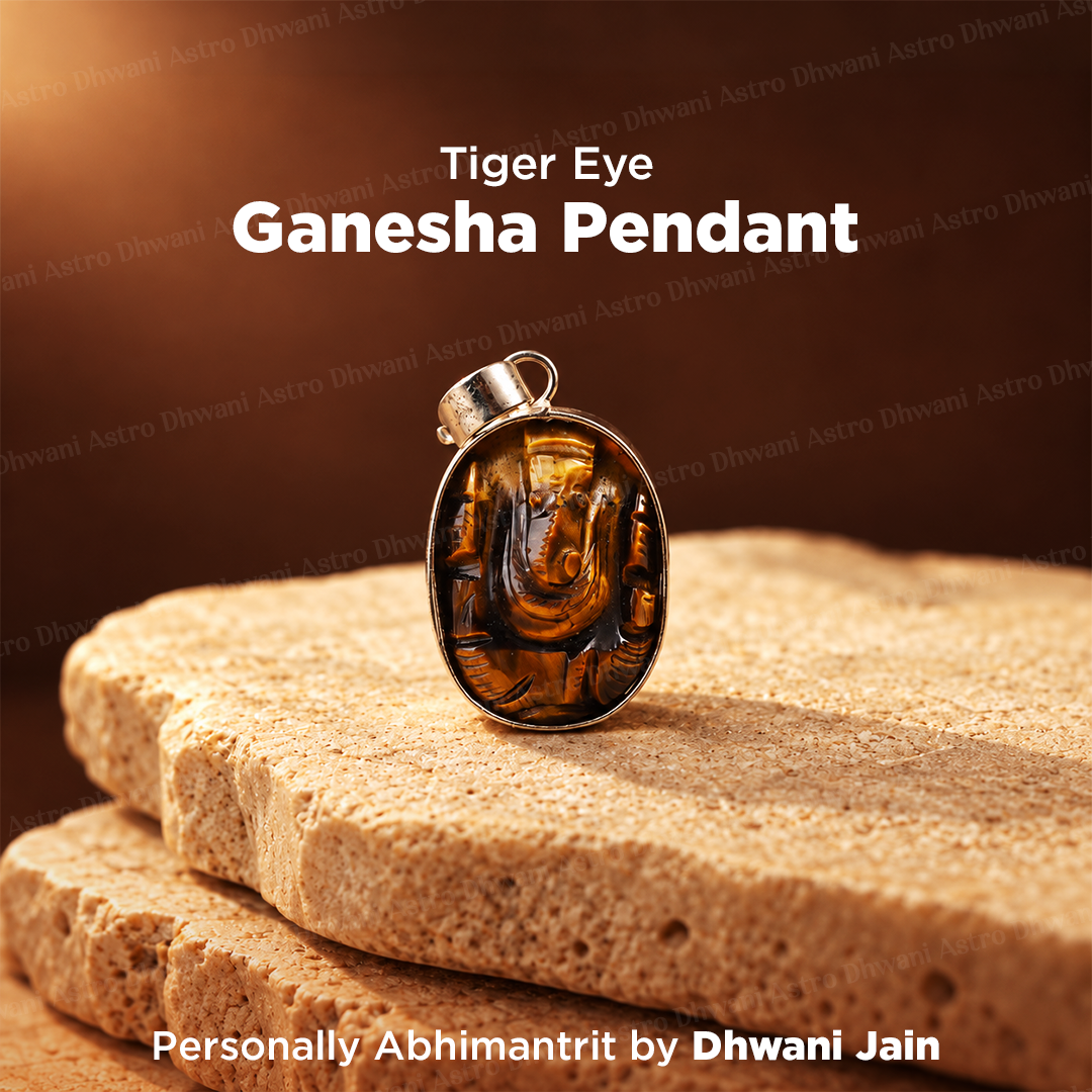 Tiger Eye Ganesh Pendant For Wisdom And New Beginnings