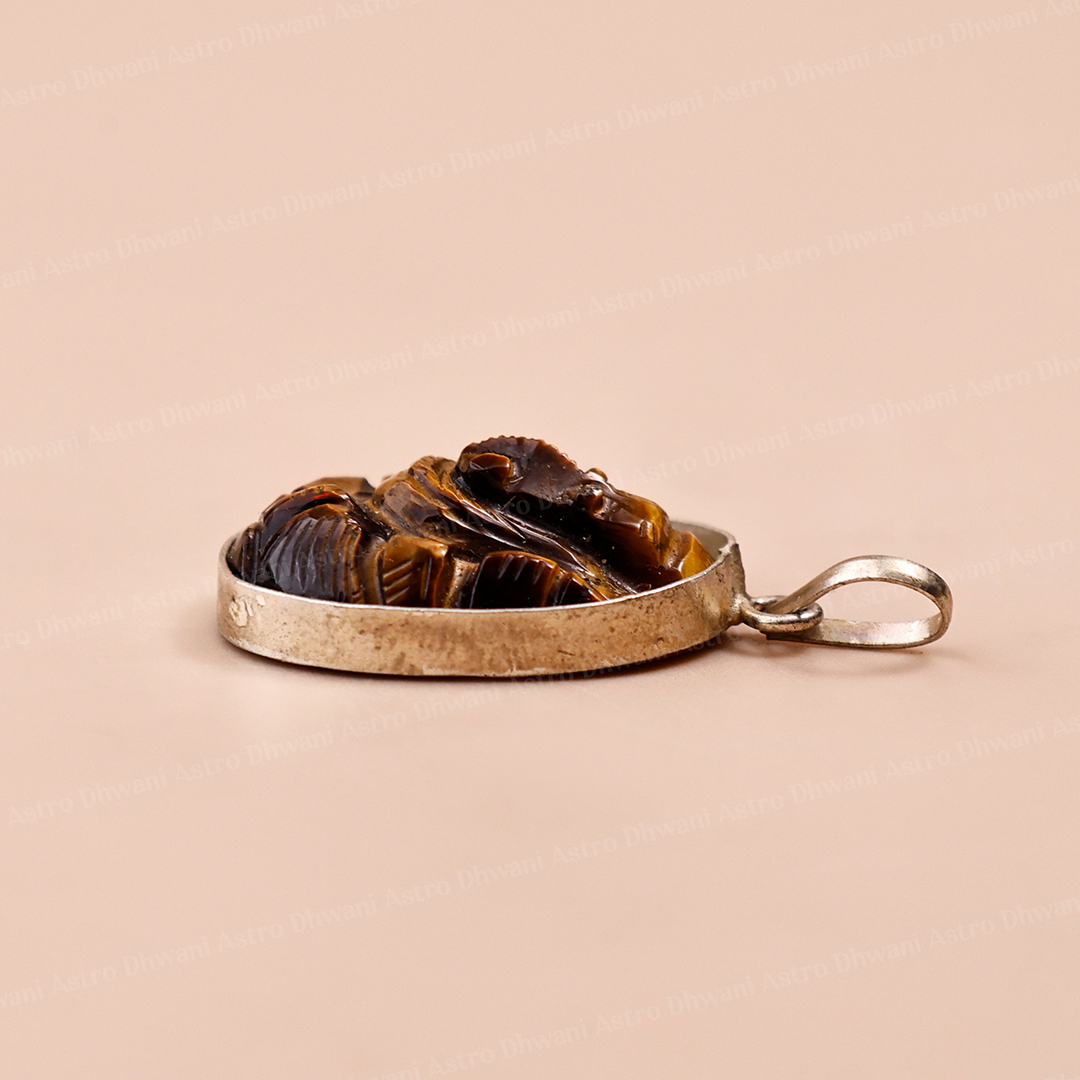 Tiger Eye Ganesh Pendant For Wisdom And New Beginnings