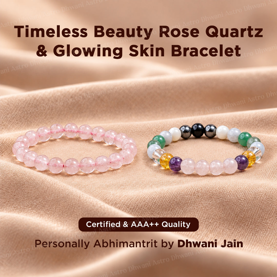 Timeless Beauty: Rose Quartz & Glowing Skin Bracelet - Abhimantrit & Certified