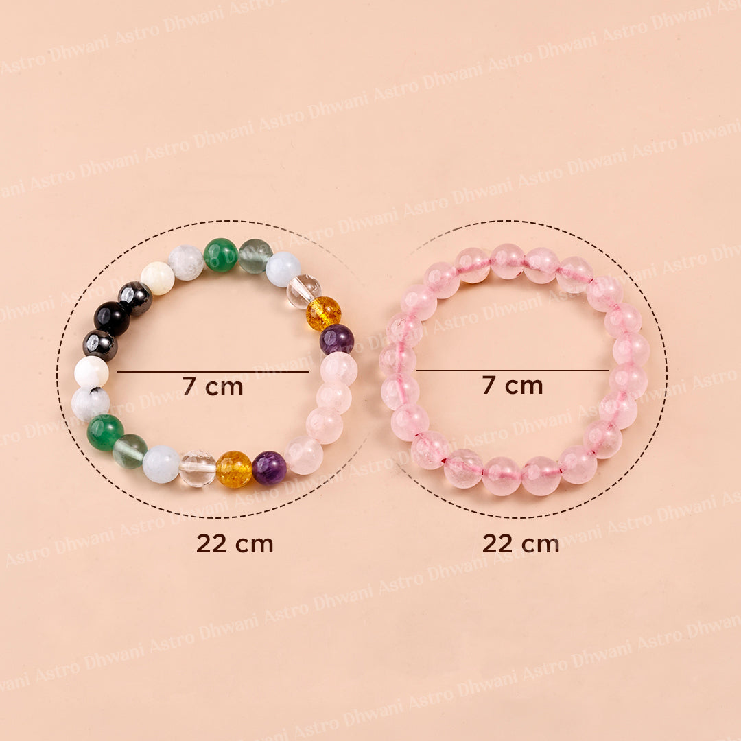 Timeless Beauty: Rose Quartz & Glowing Skin Bracelet - Abhimantrit & Certified