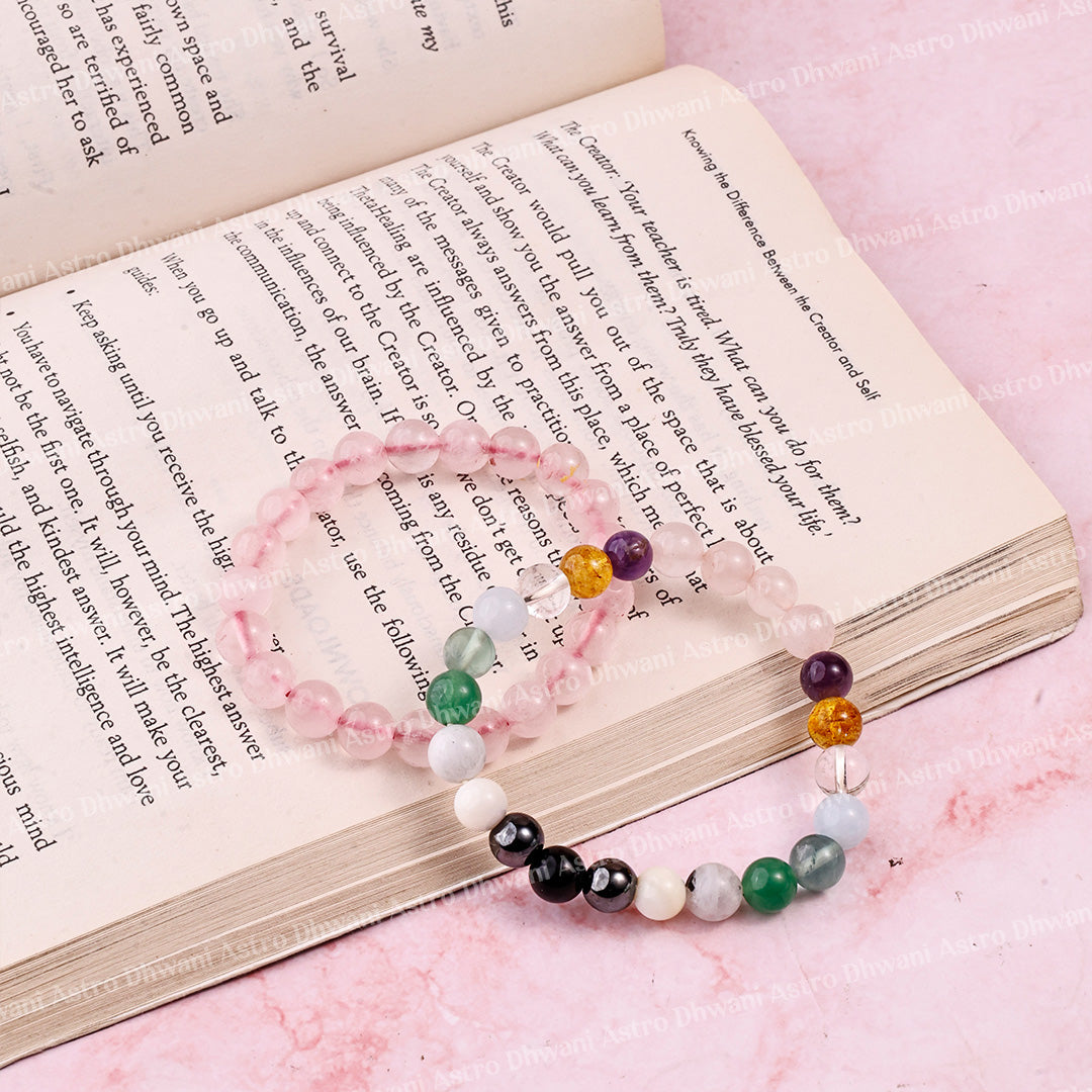 Timeless Beauty: Rose Quartz & Glowing Skin Bracelet - Abhimantrit & Certified