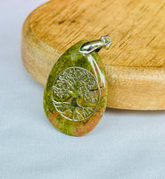 Unkite Stone Tree of Life Pendant for Ancestral Connection & Energy Balance – Abhimantrit & Certified
