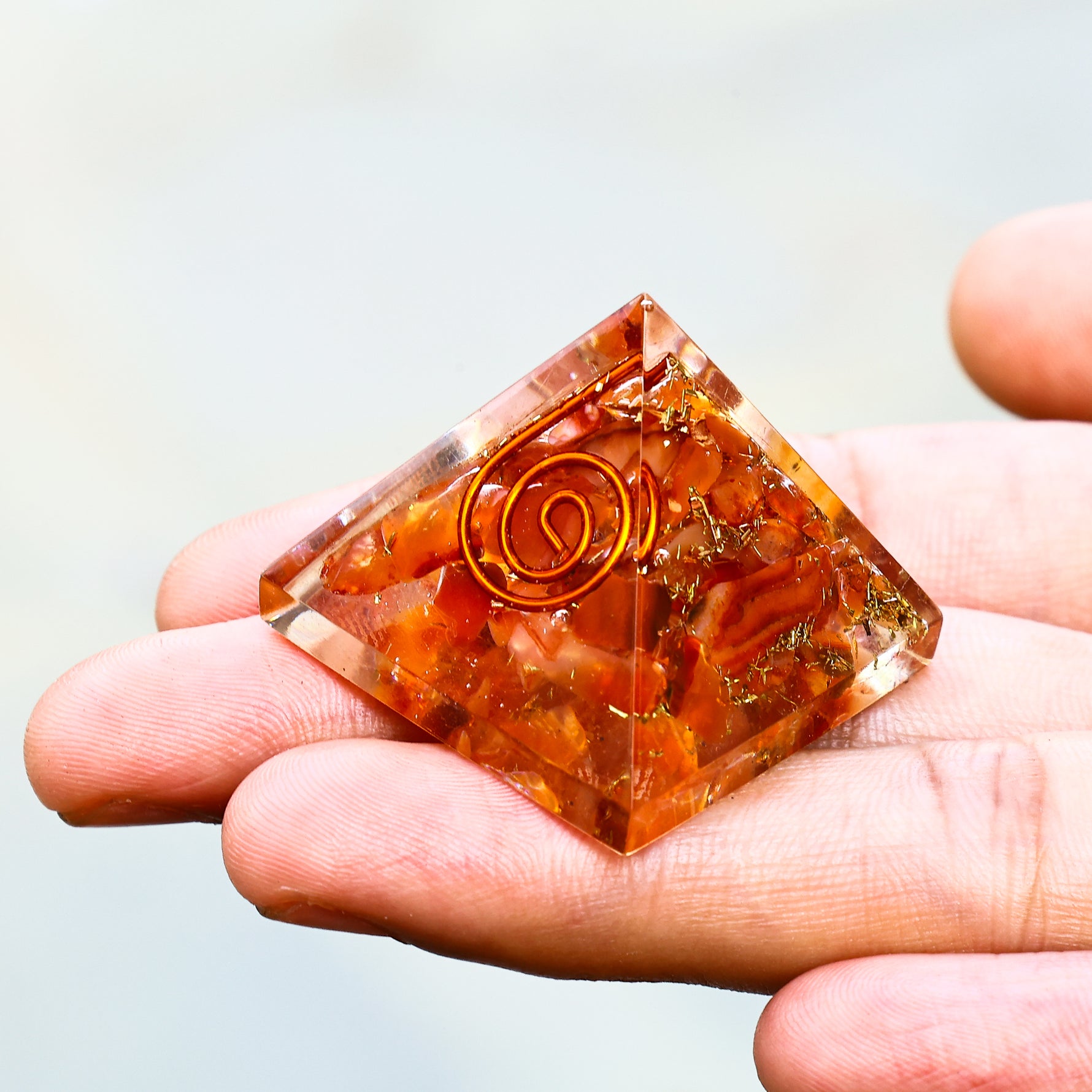 Carnelian Pyramid - Abhimantrit