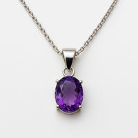Attract Luck, Enhance Intuition, Improve Health & Skin: Amethyst Crystal Pendant - Abhimantrit & Certified