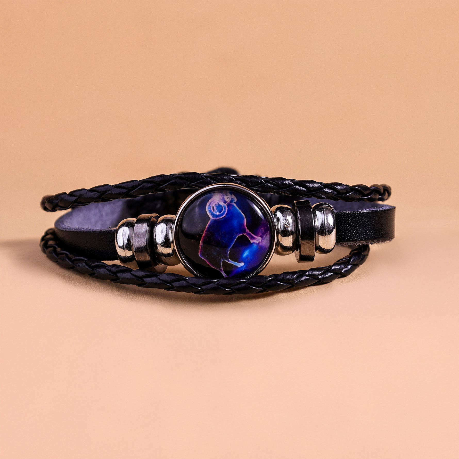 Aries Leather BraceletAries Leather Bracelet - Abhimantrit