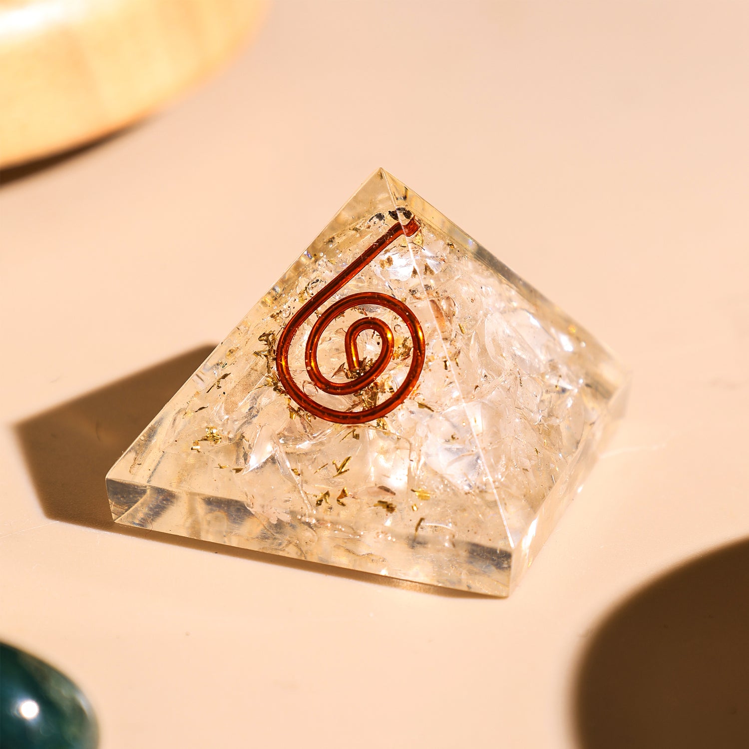 Selenite Pyramid - Abhimantrit