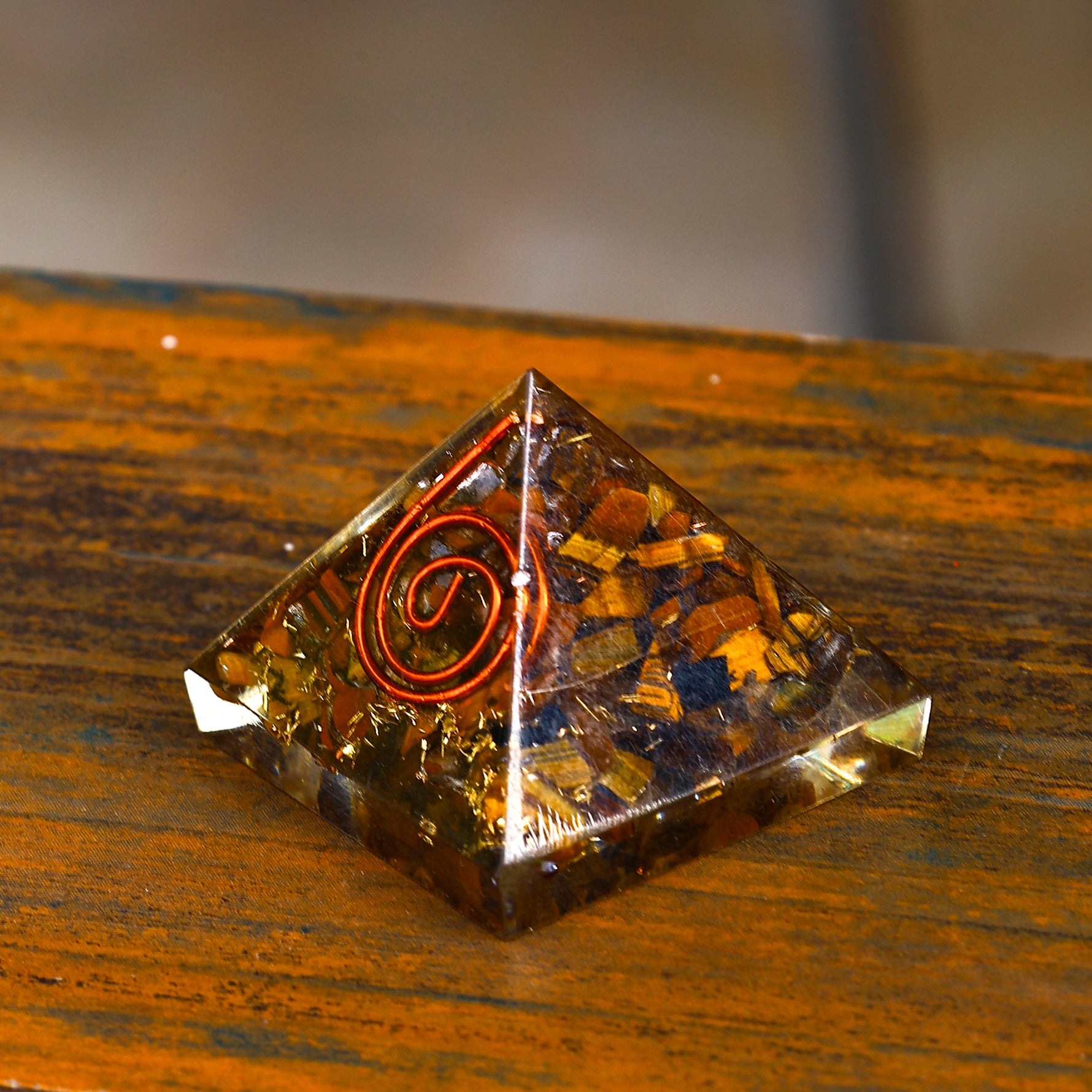 Tiger Eye Pyramid - Abhimantrit