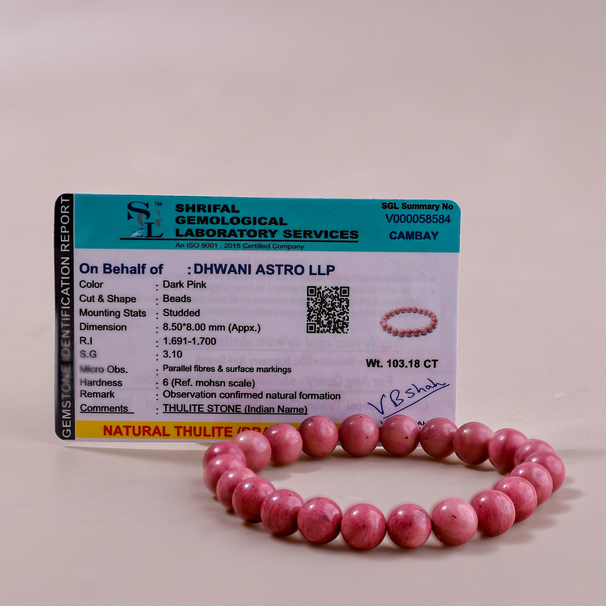 Thulite Bracelet
