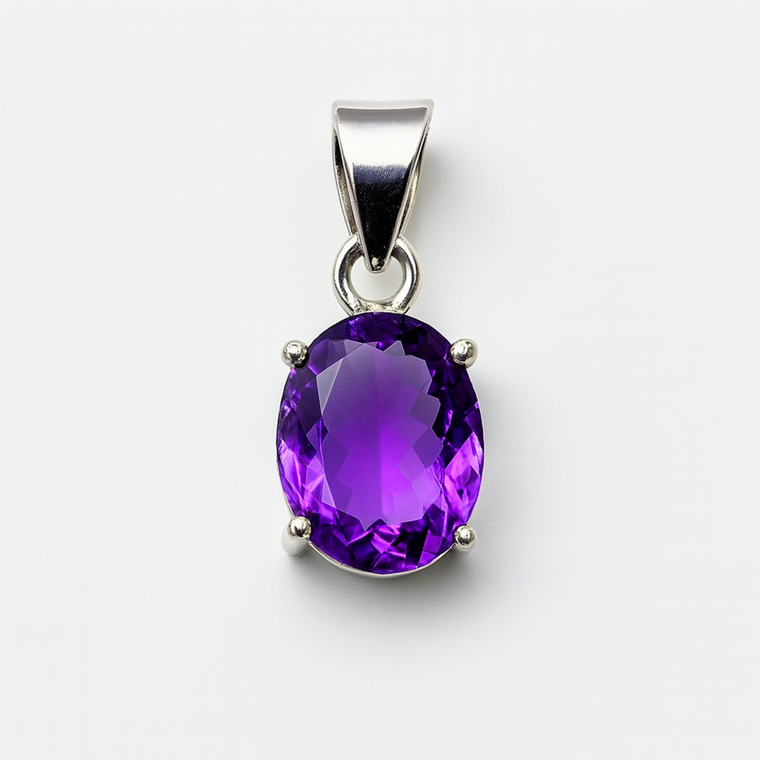 Attract Luck, Enhance Intuition, Improve Health & Skin: Amethyst Crystal Pendant - Abhimantrit & Certified