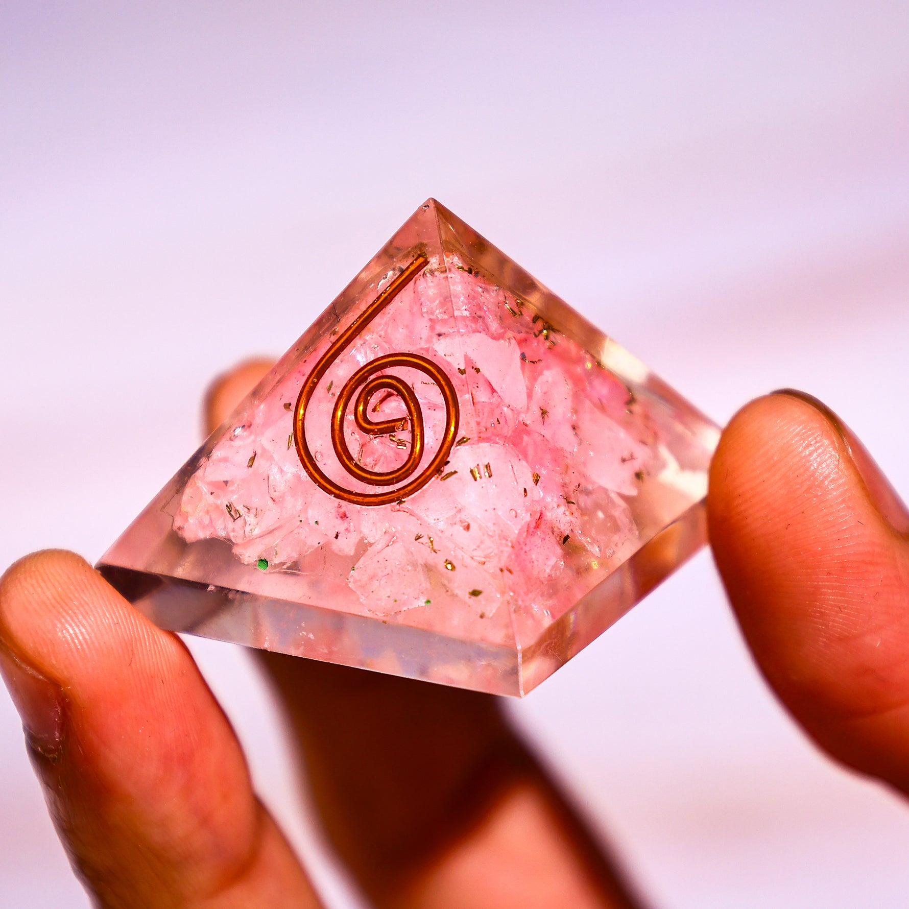 Rose Quartz Pyramid - Abhimantrit