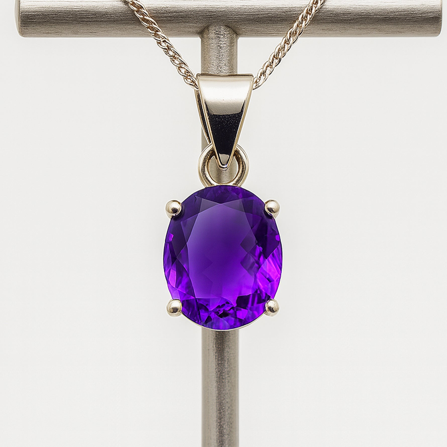 Attract Luck, Enhance Intuition, Improve Health & Skin: Amethyst Crystal Pendant - Abhimantrit & Certified