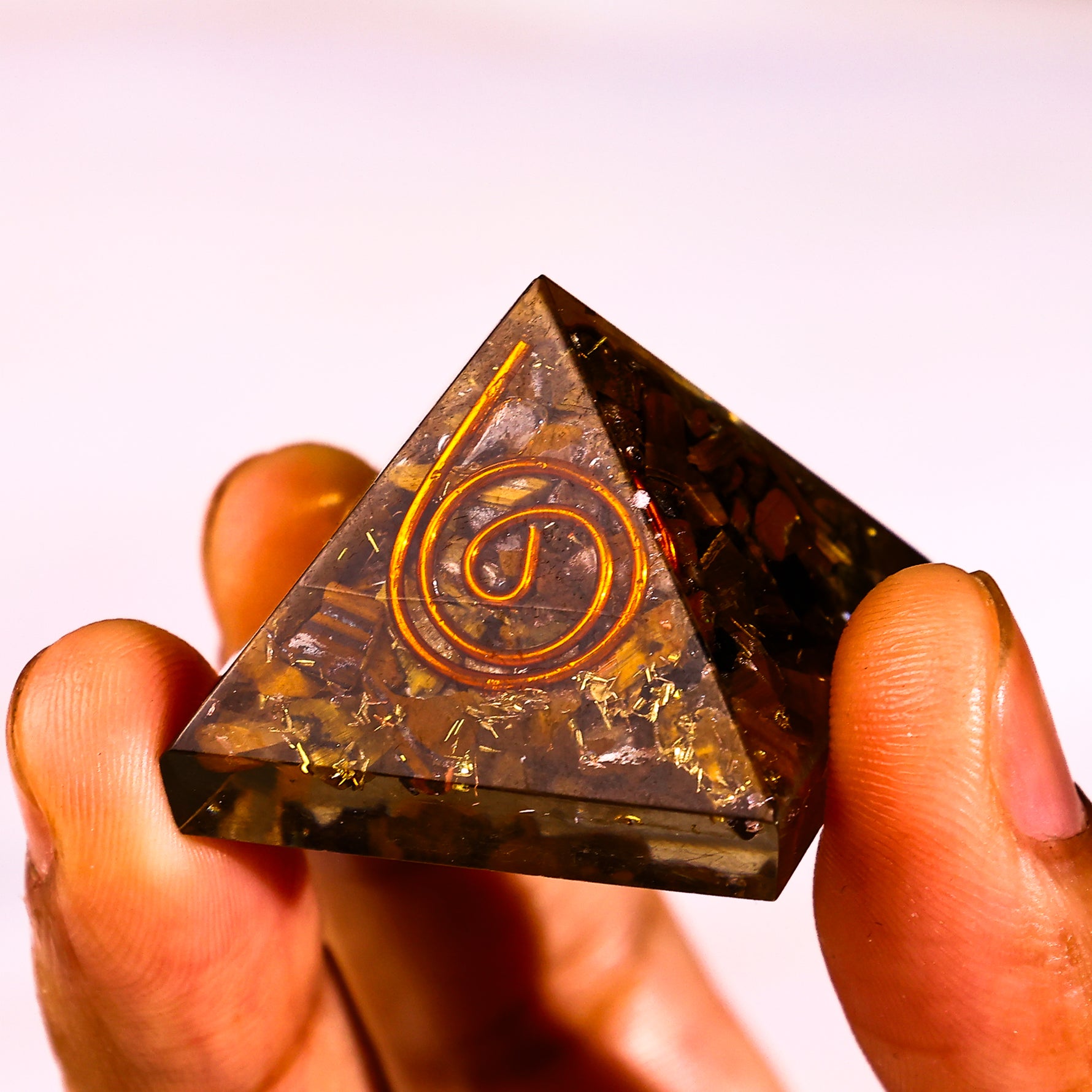 Tiger Eye Pyramid - Abhimantrit