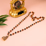 Golden Karungali Rudraksha Mala with Mahadev Jyotirling 