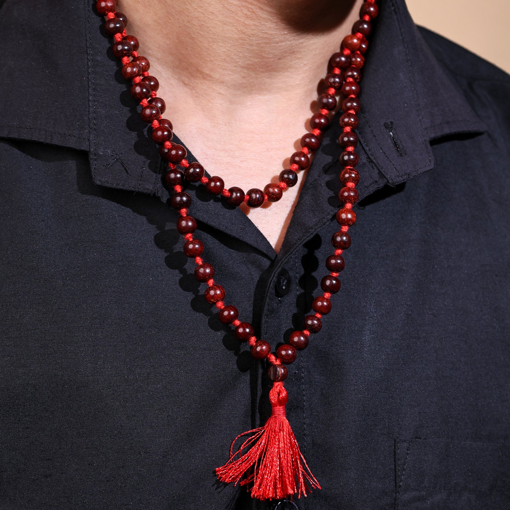 Red Sandal Wood MalaRed Sandal Wood Mala - Abhimantrit & Certified