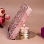 Shiv Stuti Mantra Rose Quartz Tealight Holder