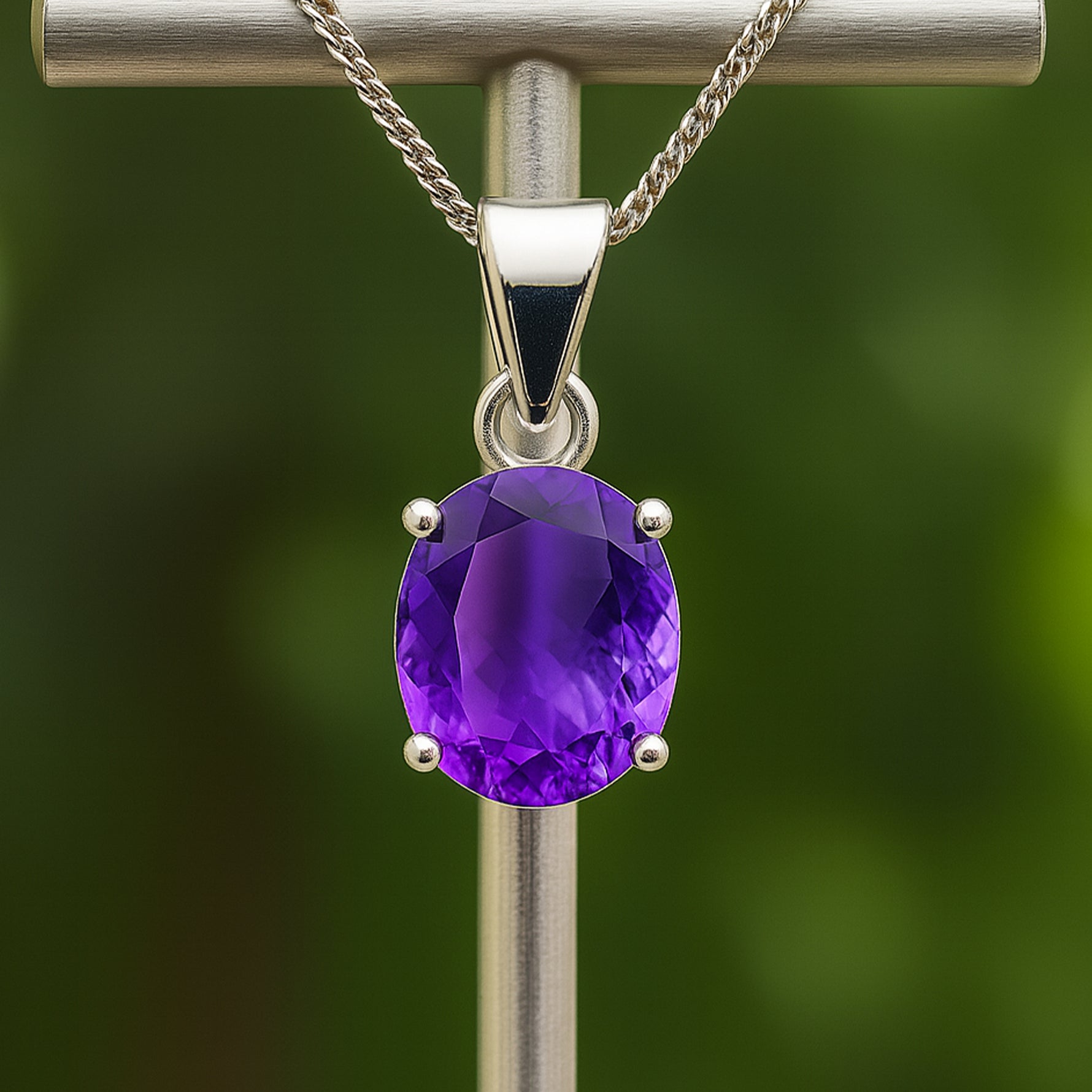 Attract Luck, Enhance Intuition, Improve Health & Skin: Amethyst Crystal Pendant - Abhimantrit & Certified