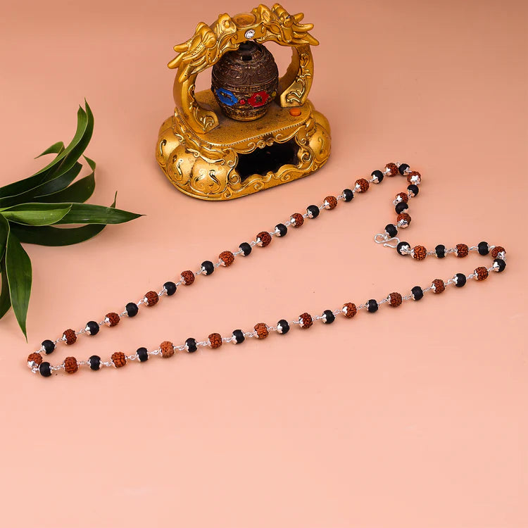 Karungali Mala With Rudraksha Beads - Abhimantrit