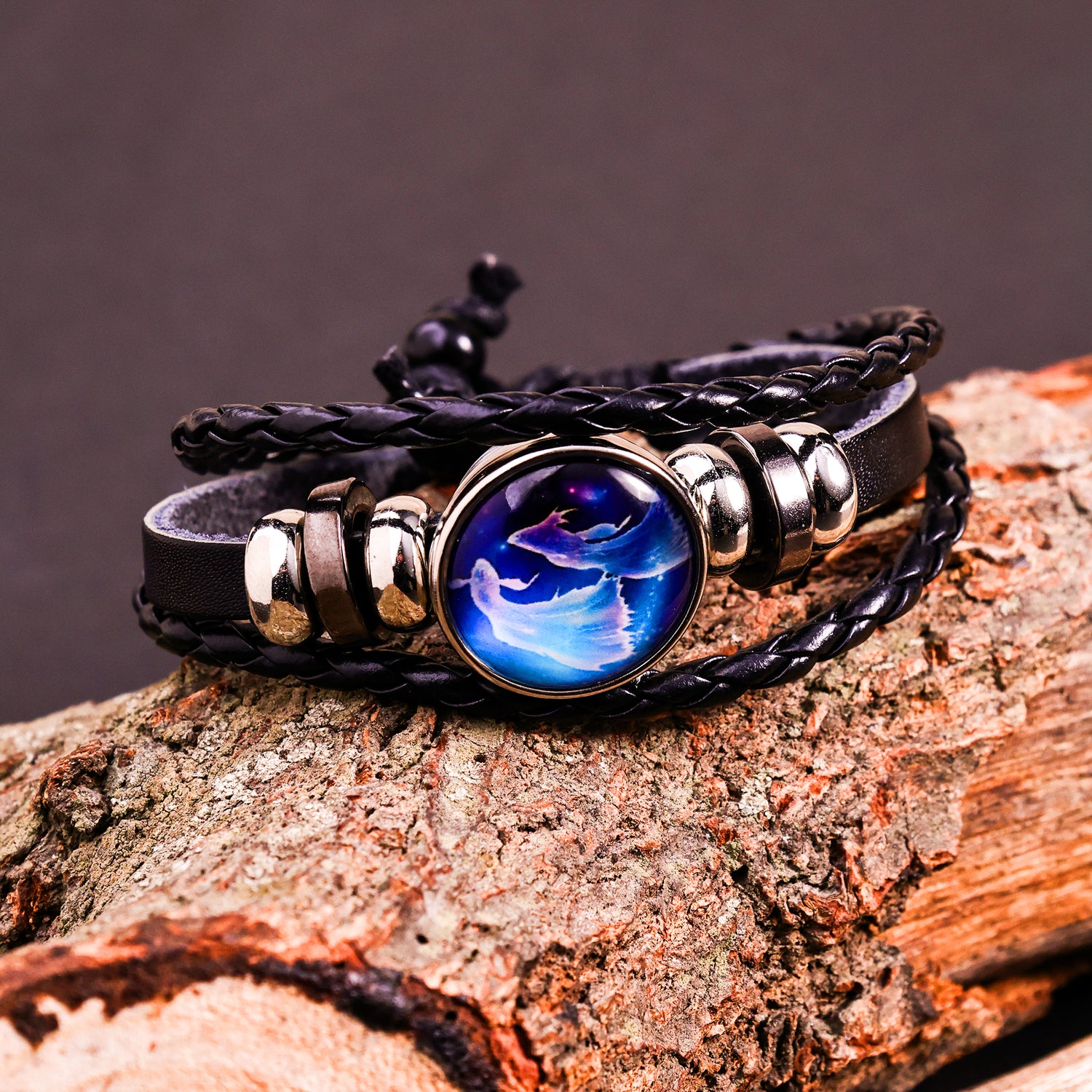 Pisces Leather Bracelet