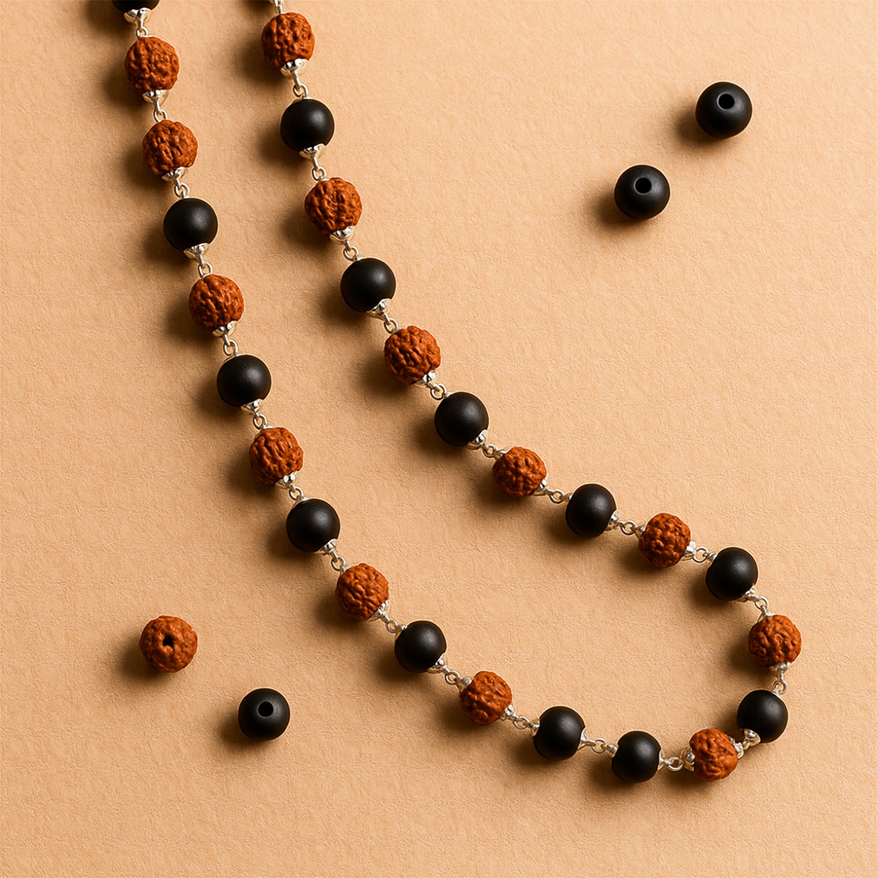 Karungali Mala With Rudraksha BeadsKarungali Mala With Rudraksha Beads - Abhimantrit