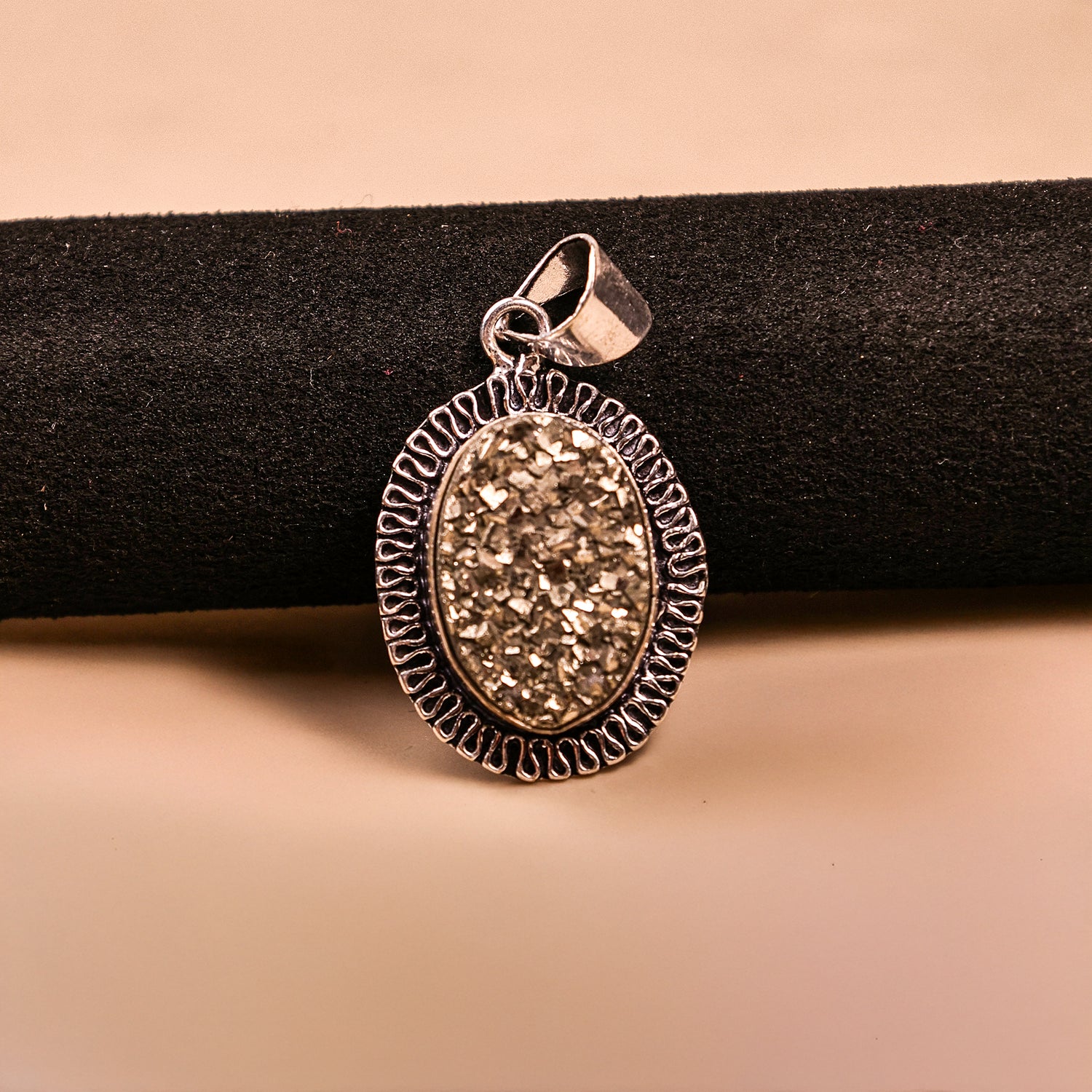Pyrite Pendant for Wealth & Money - Abhimantrit