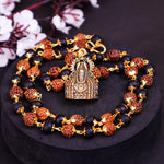 Golden Karungali Rudraksha Mala with Mahadev Jyotirling 