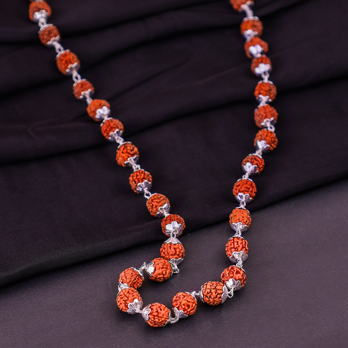 Silver Plated Divya Rudraksha Mala