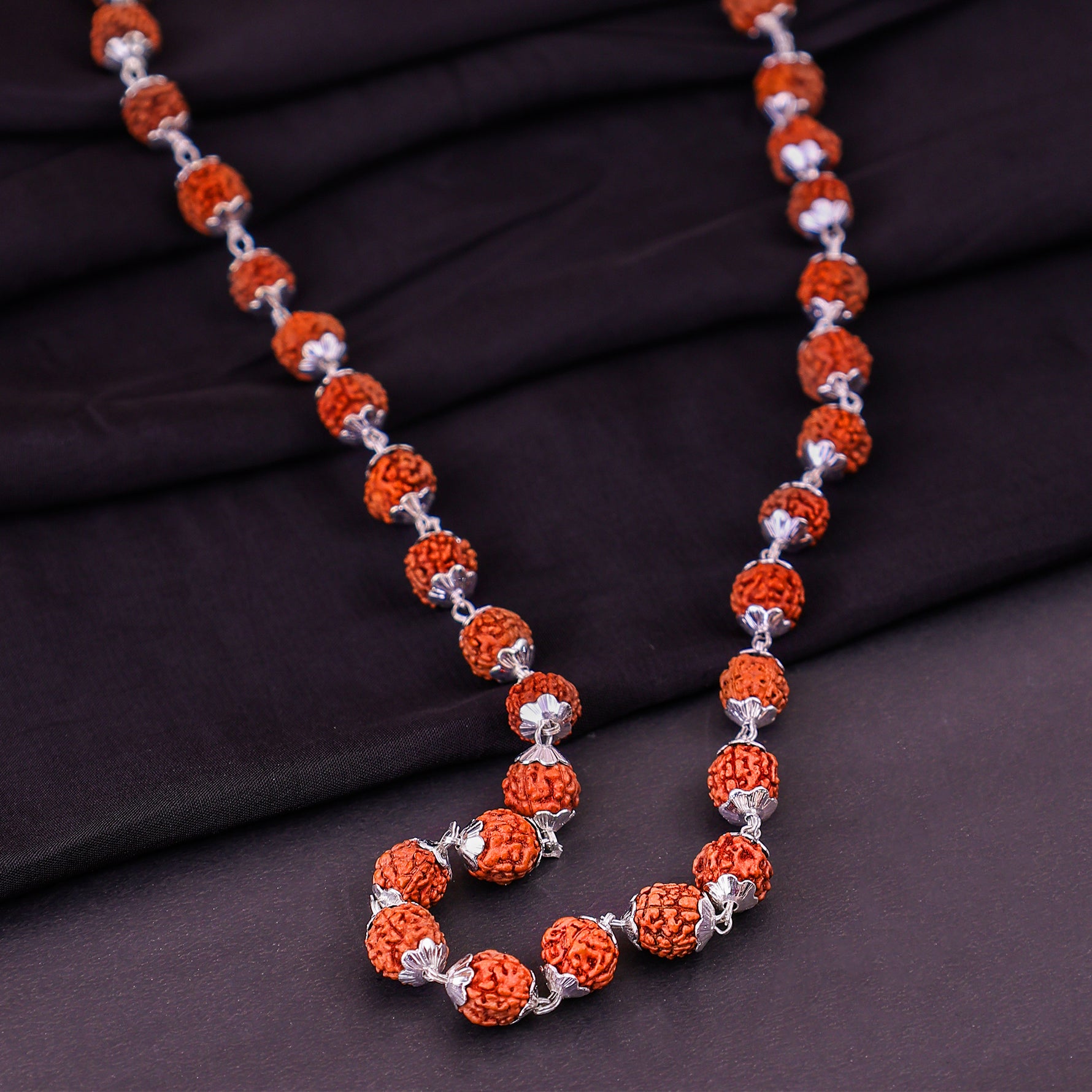 Silver Plated Divya Rudraksha MalaSilver Plated Divya Rudraksha Mala- Abhimantrit