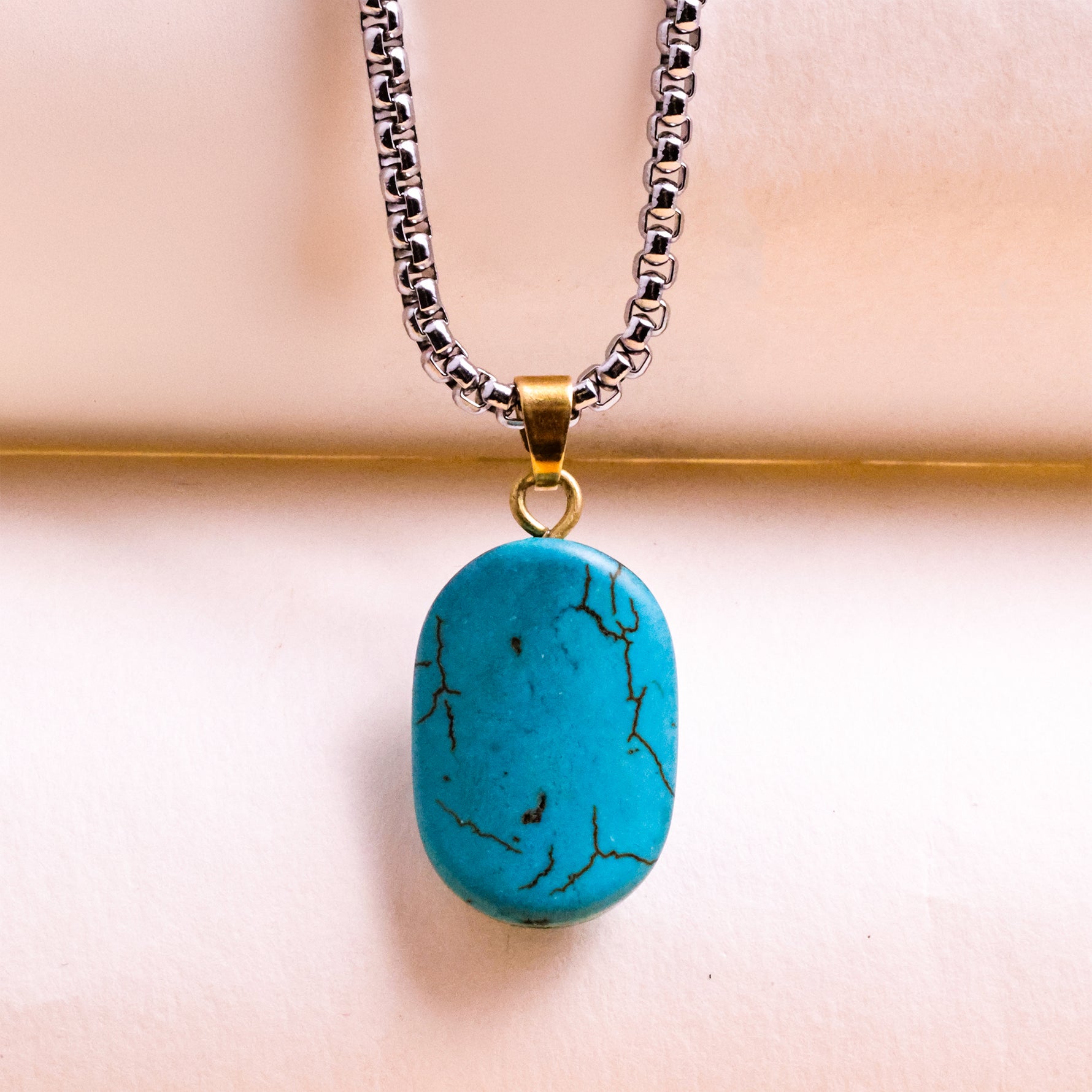 Natural Firoza Pendant - Abhimantrit & Certified