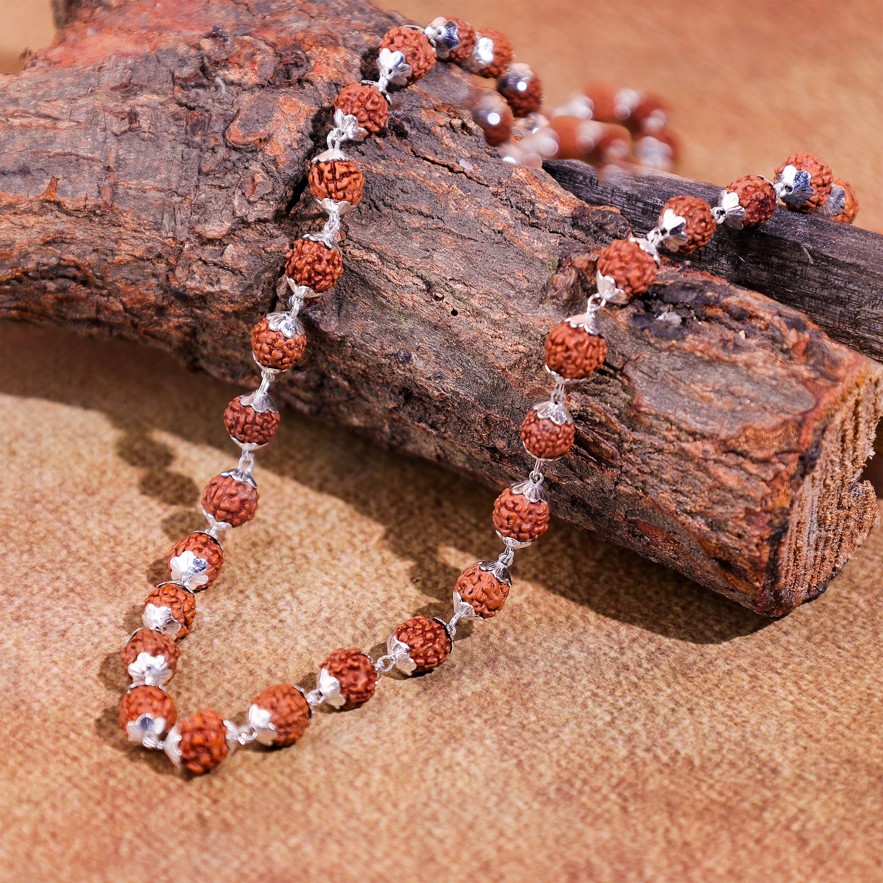 Silver Plated Divya Rudraksha MalaSilver Plated Divya Rudraksha Mala- Abhimantrit