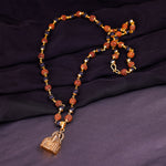 Golden Karungali Rudraksha Mala with Mahadev Jyotirling 