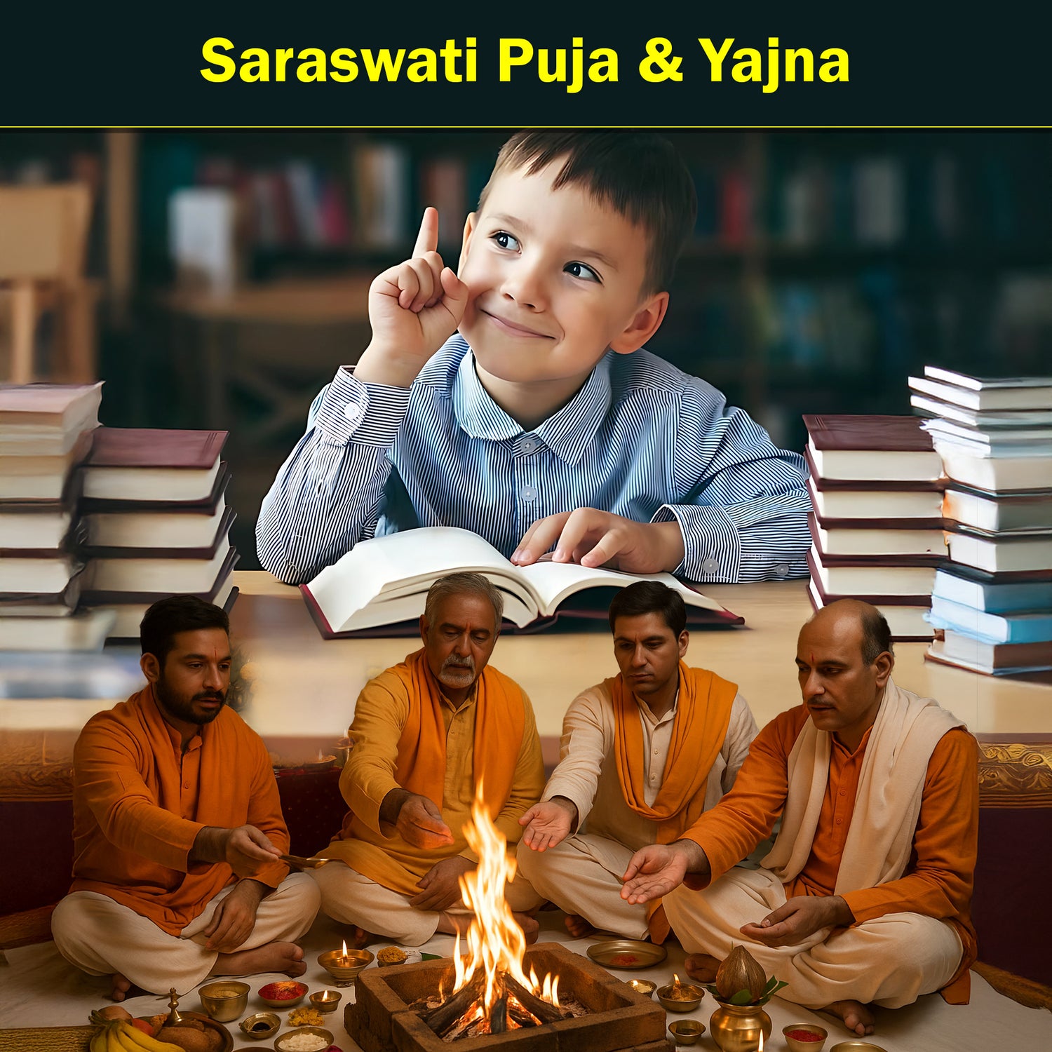 Saraswati Puja & Yajna: For Improving Learning Ability, Academic Excellency and Enhancing Skills and Knowledge