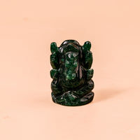 Green Jade Ganesh Ji - Abhimantrit & Certified