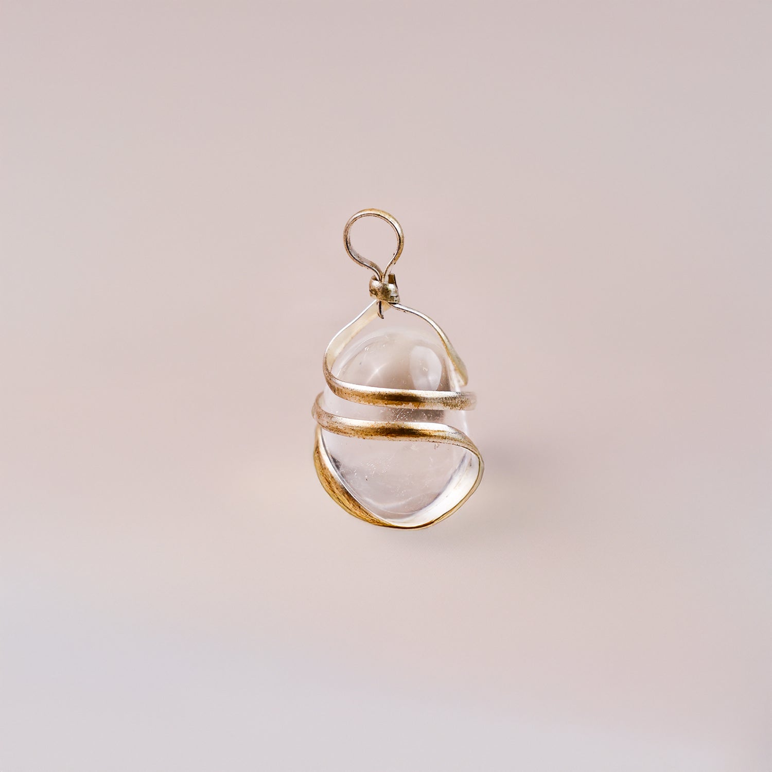 Clear Quartz Wrapping Pendant - Abhimantrit & Certified