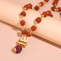 Rudraksha Mala With Damru - Abhimantrit