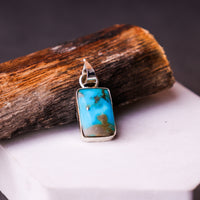 Turquoise (Firoza) Pendant - Abhimantrit & Certified
