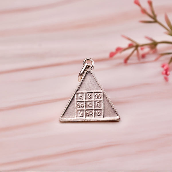 Pyra Budh Grah Yantra Pure Silver Pendant