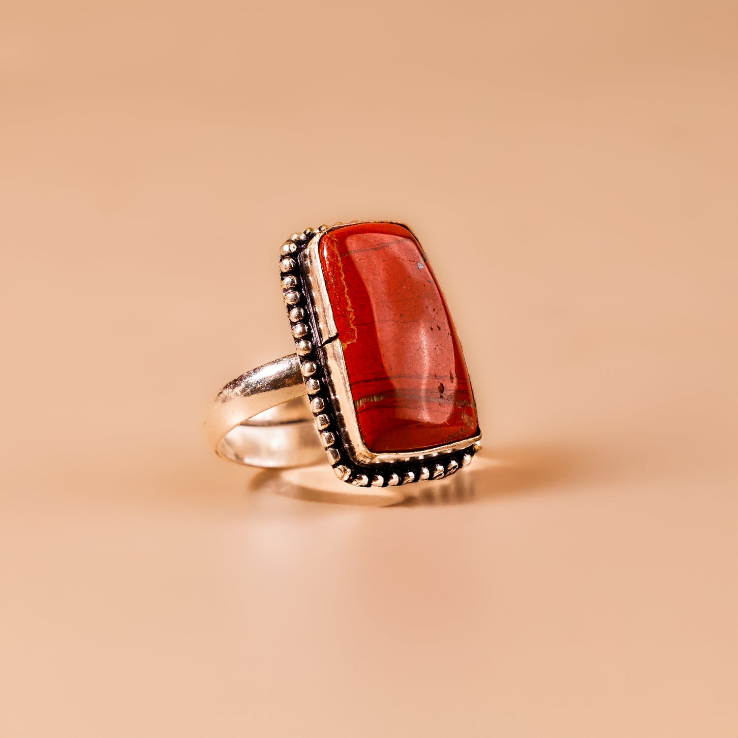 Red Jasper Ring - Abhimantrit & Certified