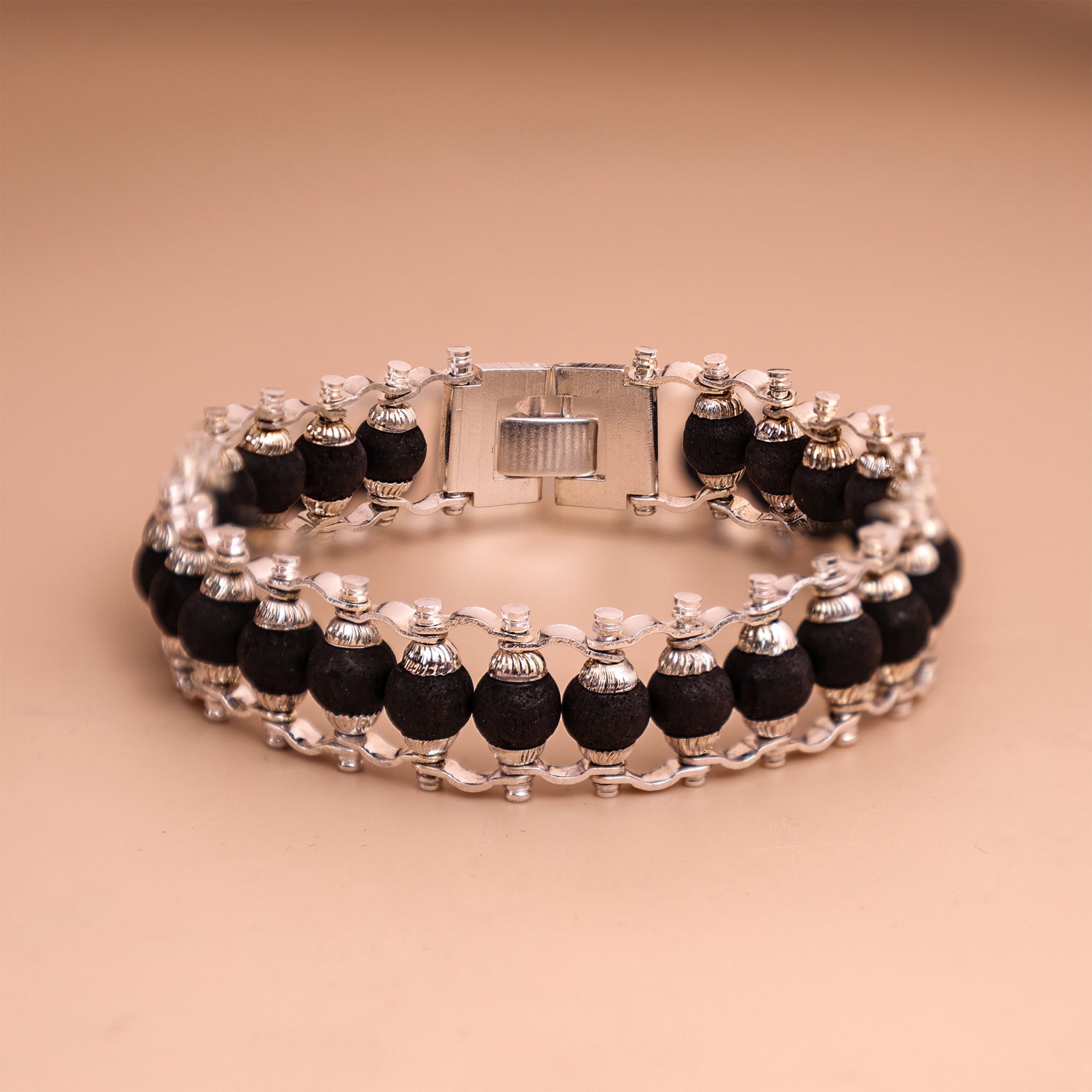 Silver Plated Karungali Bracelet - Abhimantrit