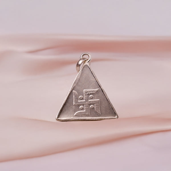 Kuber Yantra Silver Pendant