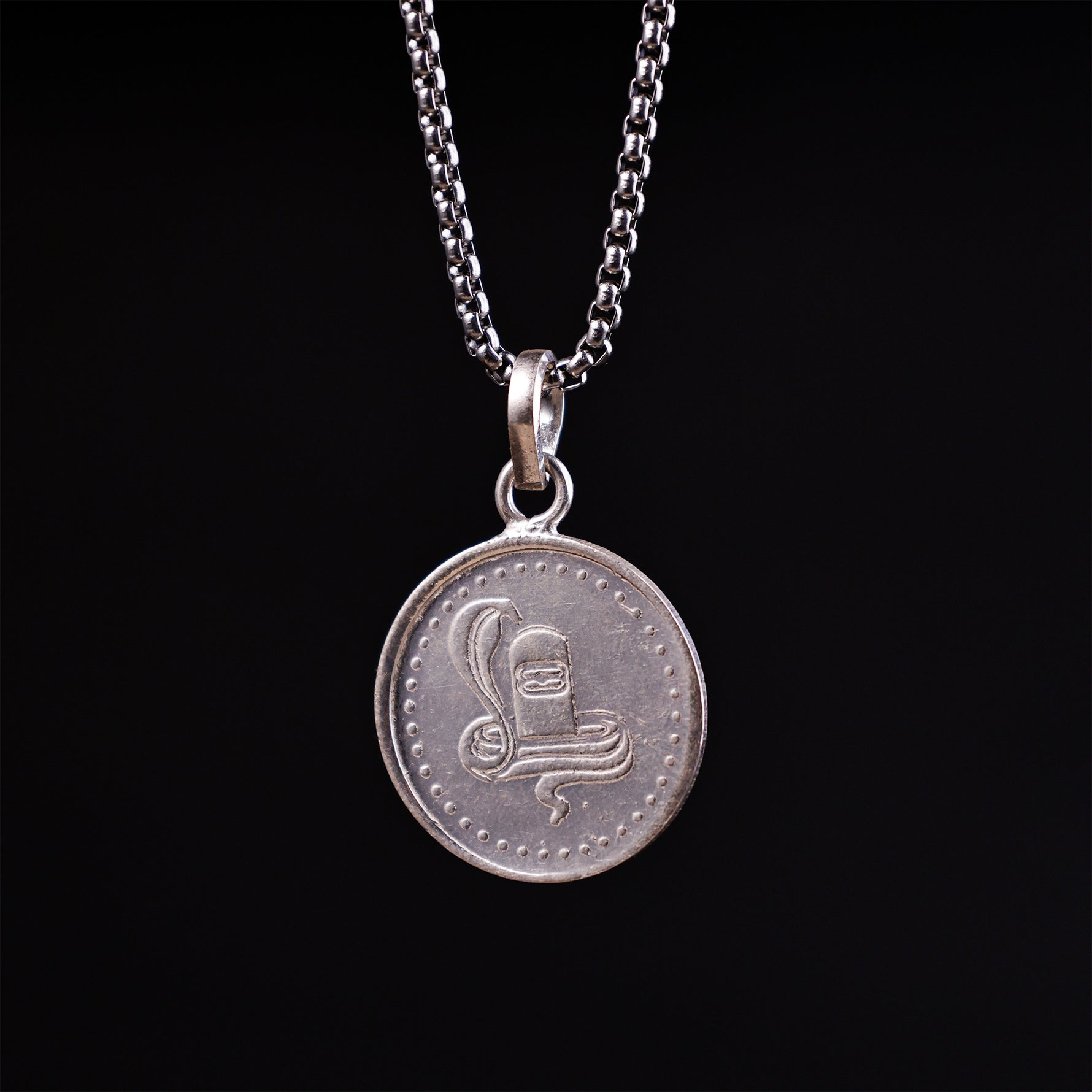 Shivling Yantra Pure Silver Pendant - Abhimantrit