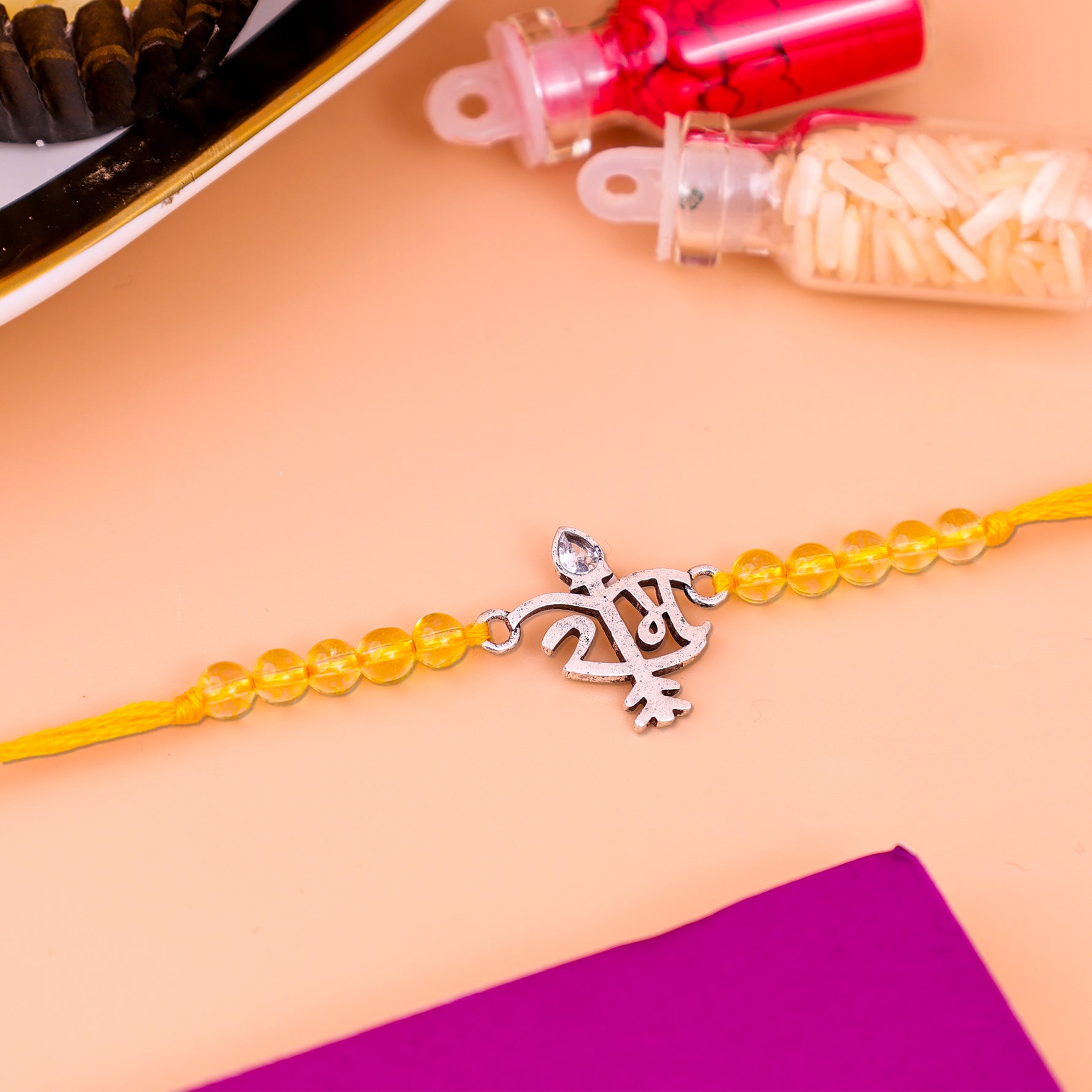 92.5 Pure Silver Ram Rakhi - Abhimantrit & Certified