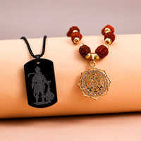 Hanuman Chalisa Pendant with Laxmi Yantra Combo - Abhimantrit