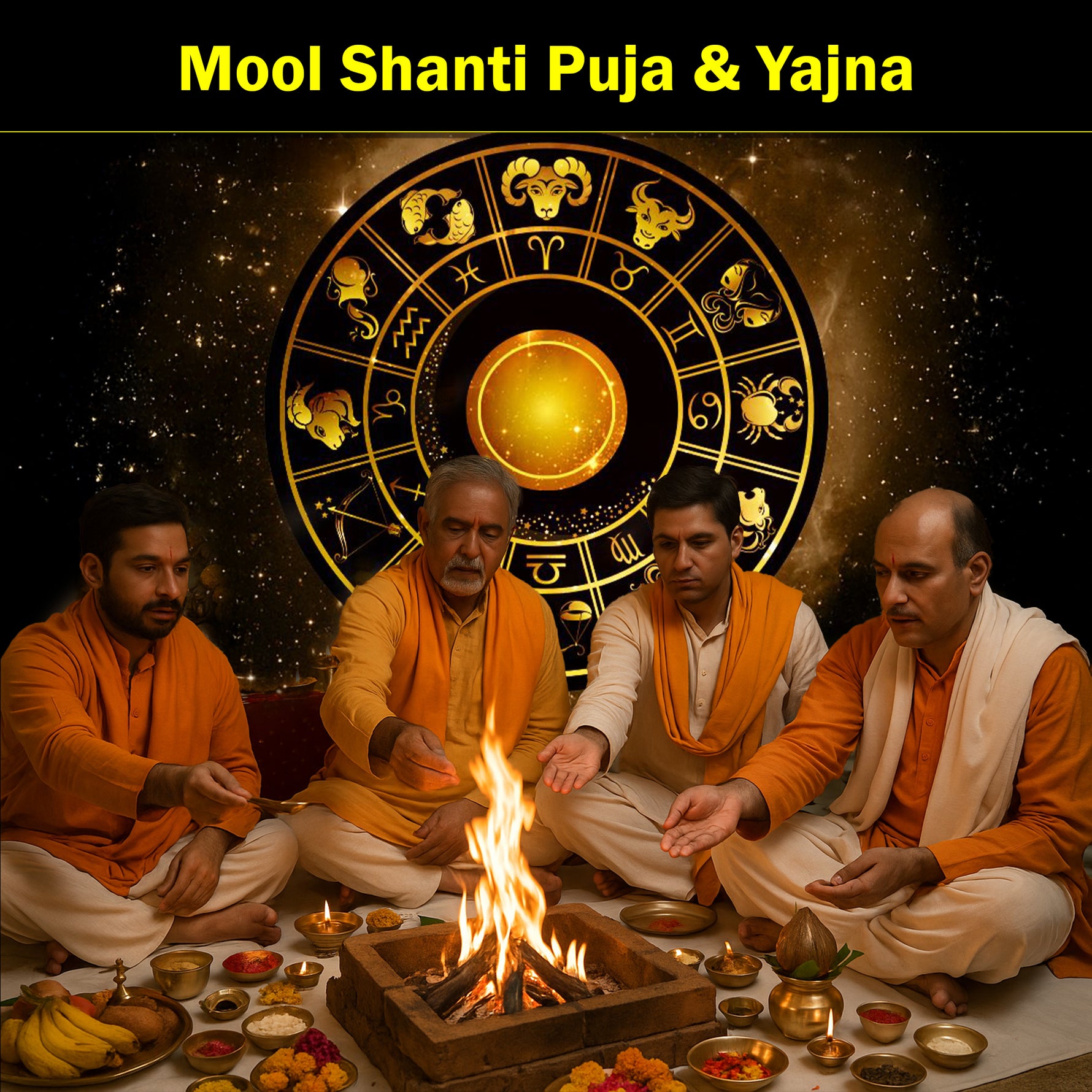 Mool Shanti Puja & Yajna: To Alleviate Effects of Being Born Under Certain Nakshatras (Mool Nakshatra)