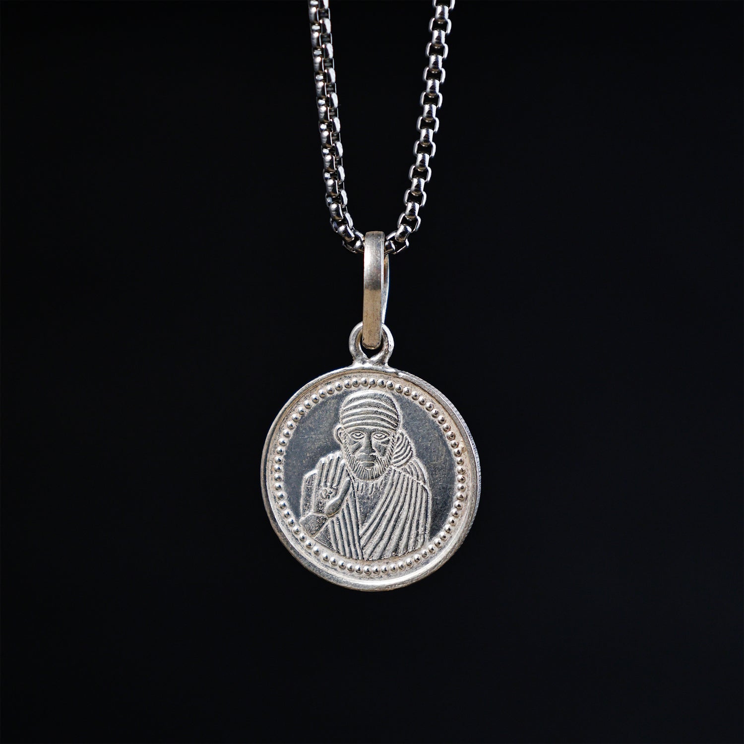 Sai Yantra Pure Silver Pendant - Abhimantrit