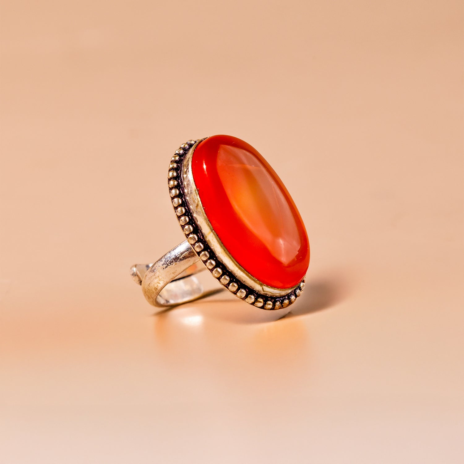 Carnelian Ring - Abhimantrit & Certified